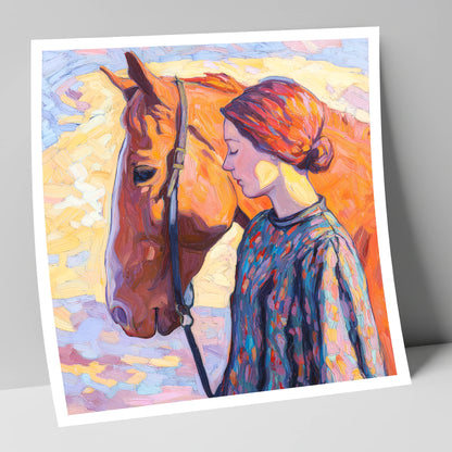 Radiant Connection horse & rider art print