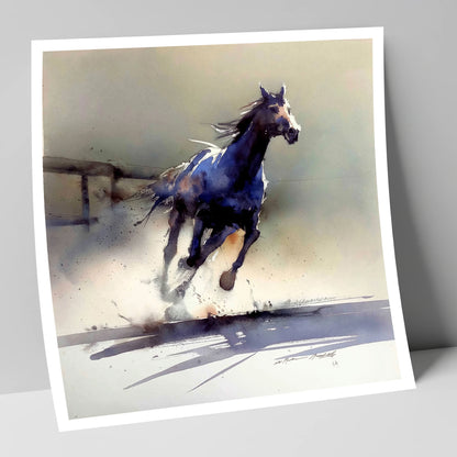 The Breakaway racing horse art print