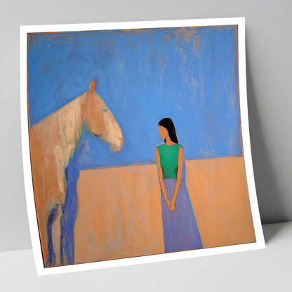 Silent Understanding horse & rider art print