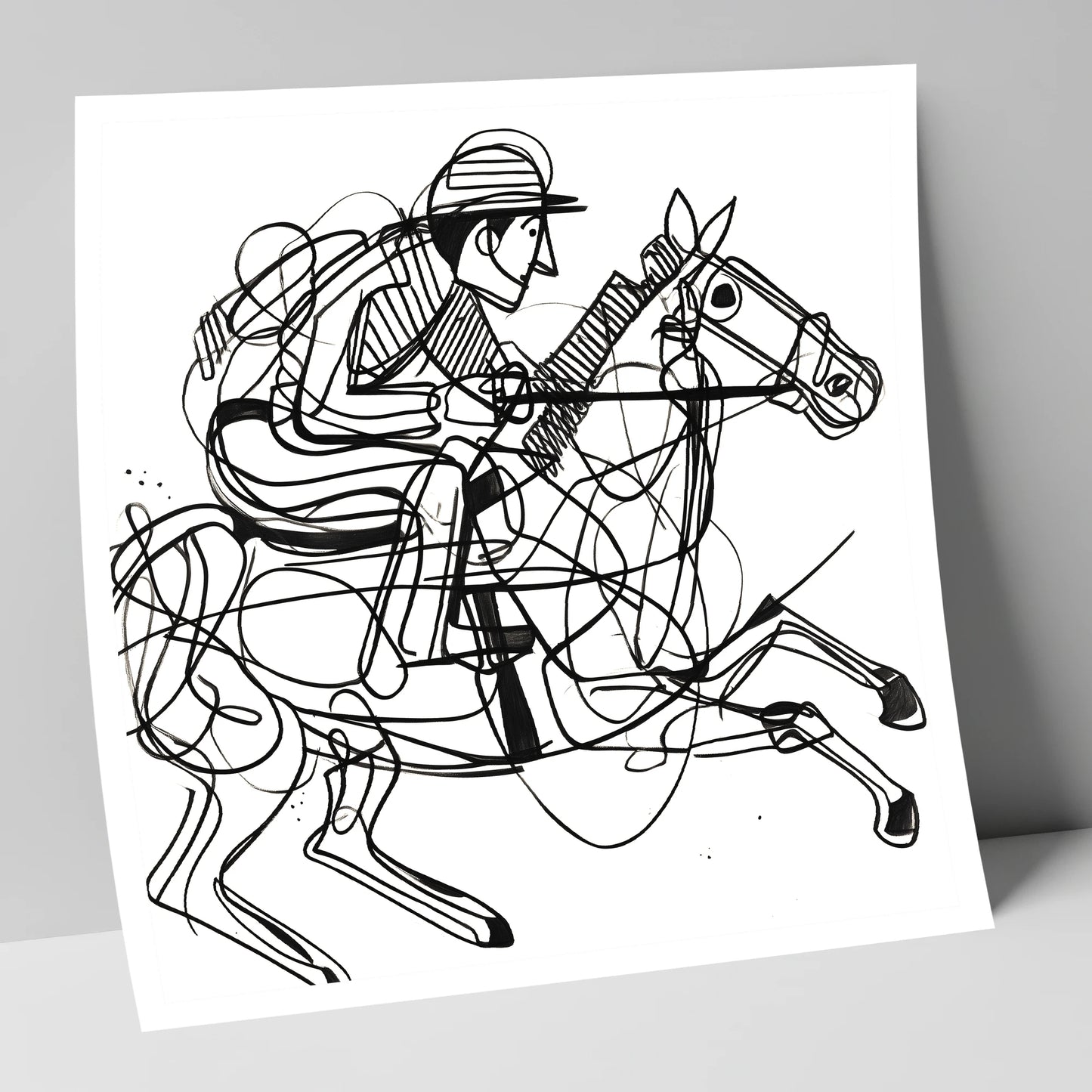 The Abstract Sprint racing horse art print