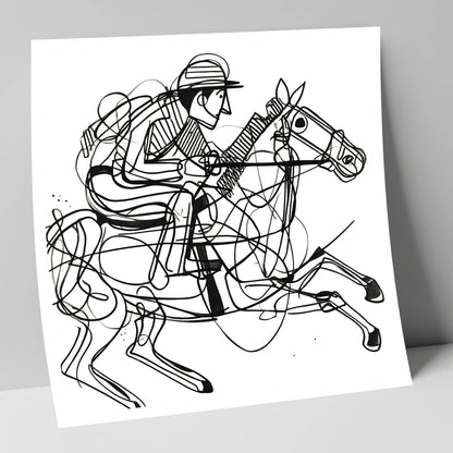 The Abstract Sprint racing horse art print
