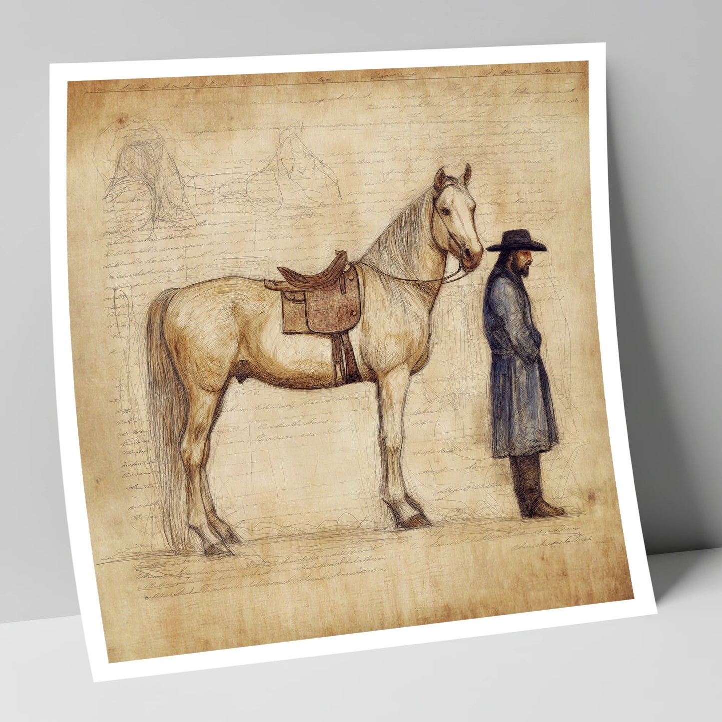 The Frontiersman's Companion western horse art print