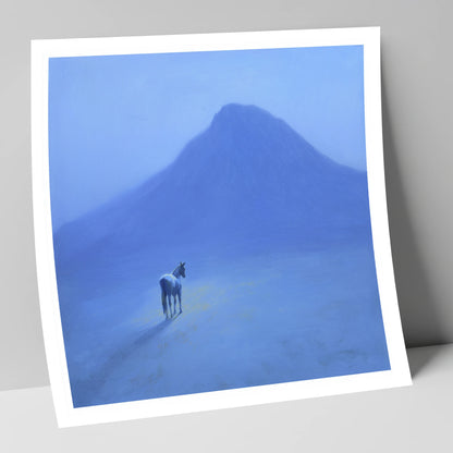 The Silent Peak horse landscape art print