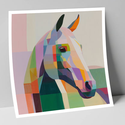 The Prismatic Profile horse portrait art print