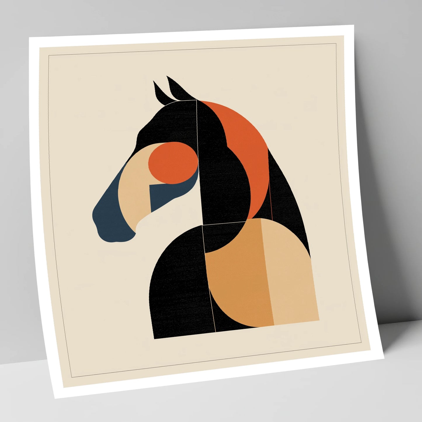 The Modernist Profile horse portrait art print