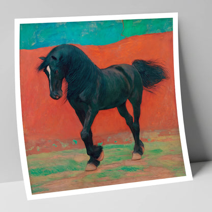Bold Friesian Rhythm horse breed art print