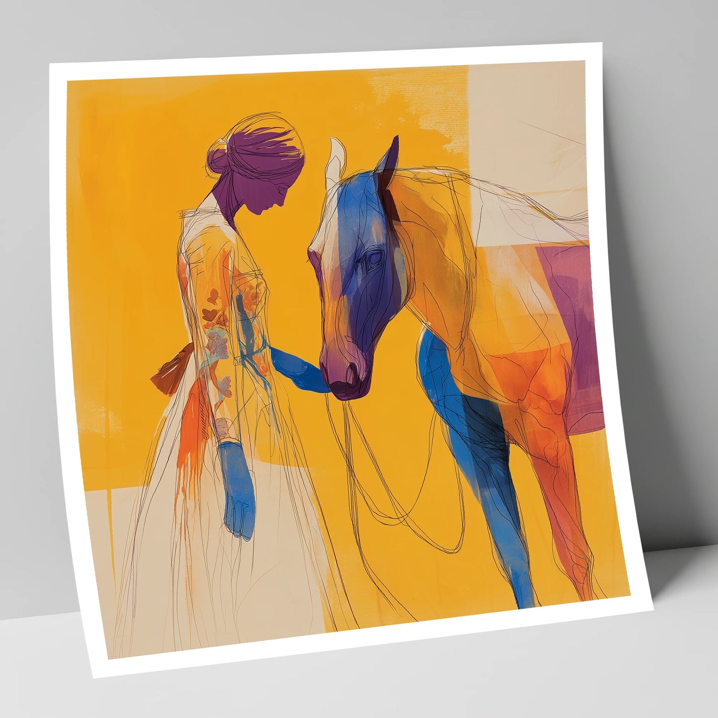 Vibrant Connection horse & rider art print