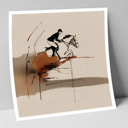 Dynamic Suspension show jumping horse art print