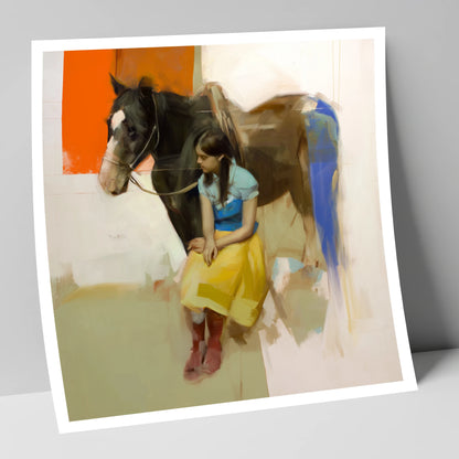 The Colour of Trust horse & rider art print