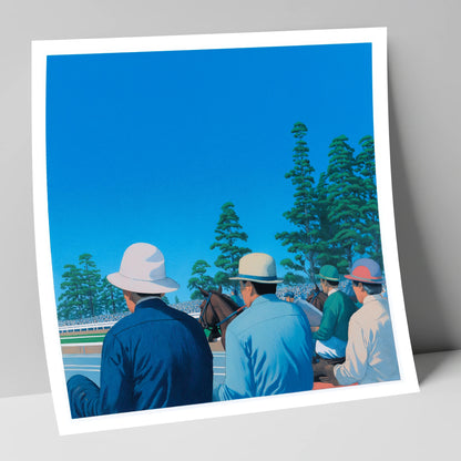 Trackside Anticipation racing horse art print