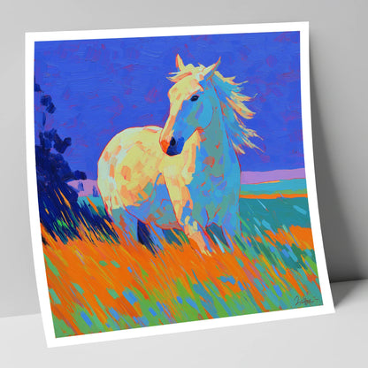 Vibrant Equine Spirit horse portrait art print