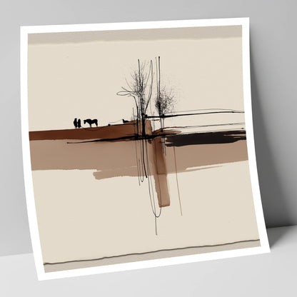 Horizon Bond horse & rider art print