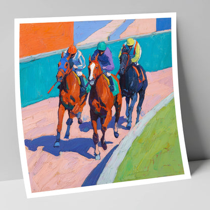 The Final Furlong racing horse art print