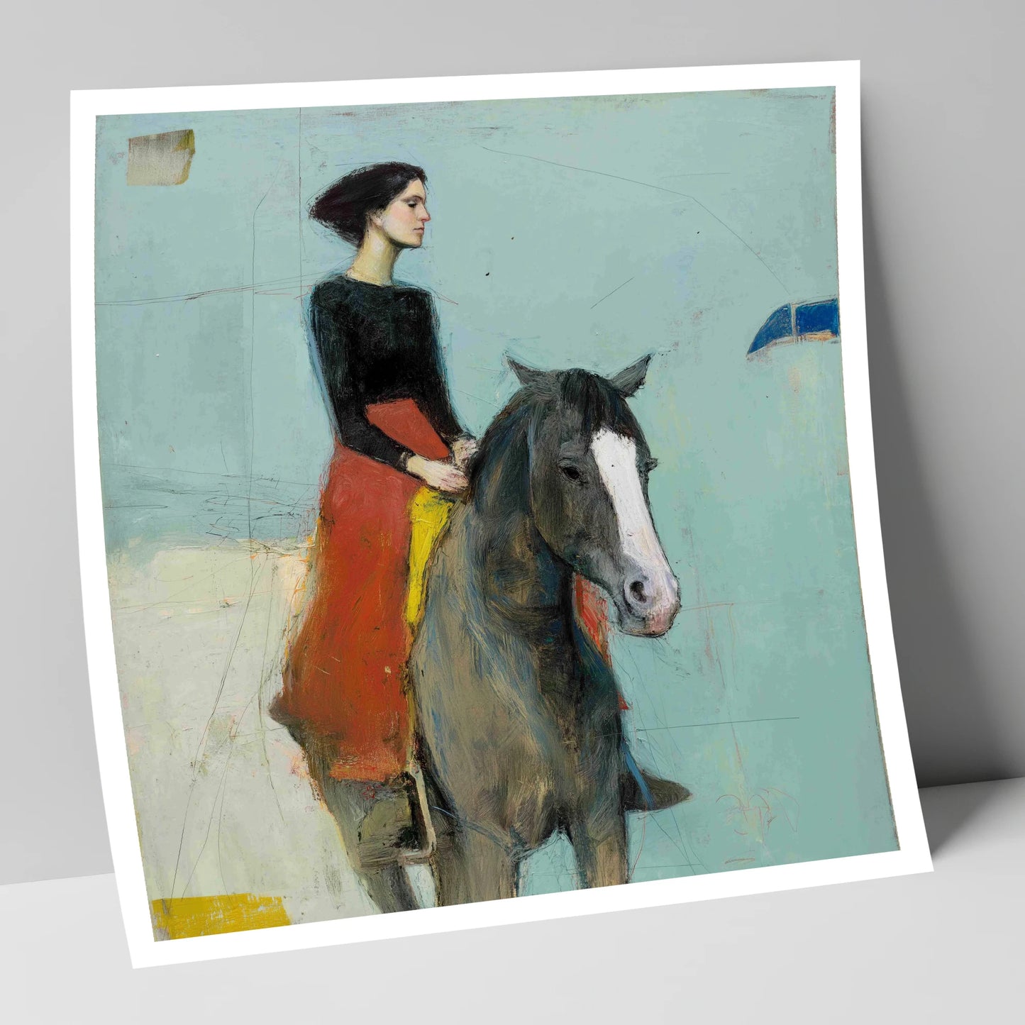 Poised in Profile horse & rider art print
