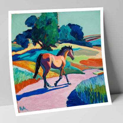 Technicolour Trot horse breed art print