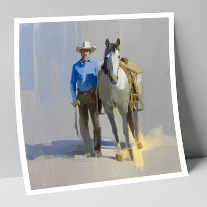 Sunlit Western Walk western horse art print