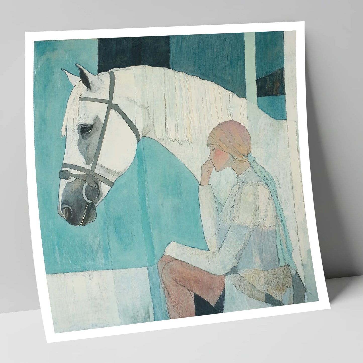 Quiet Contemplation horse & rider art print