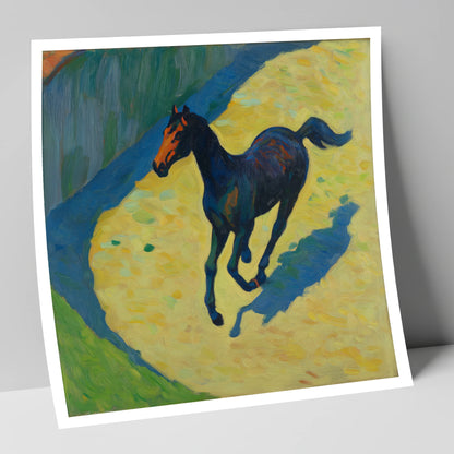 Cobalt Shadow Gallop racing horse art print