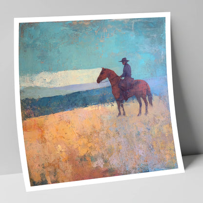 The Quiet Frontier western horse art print