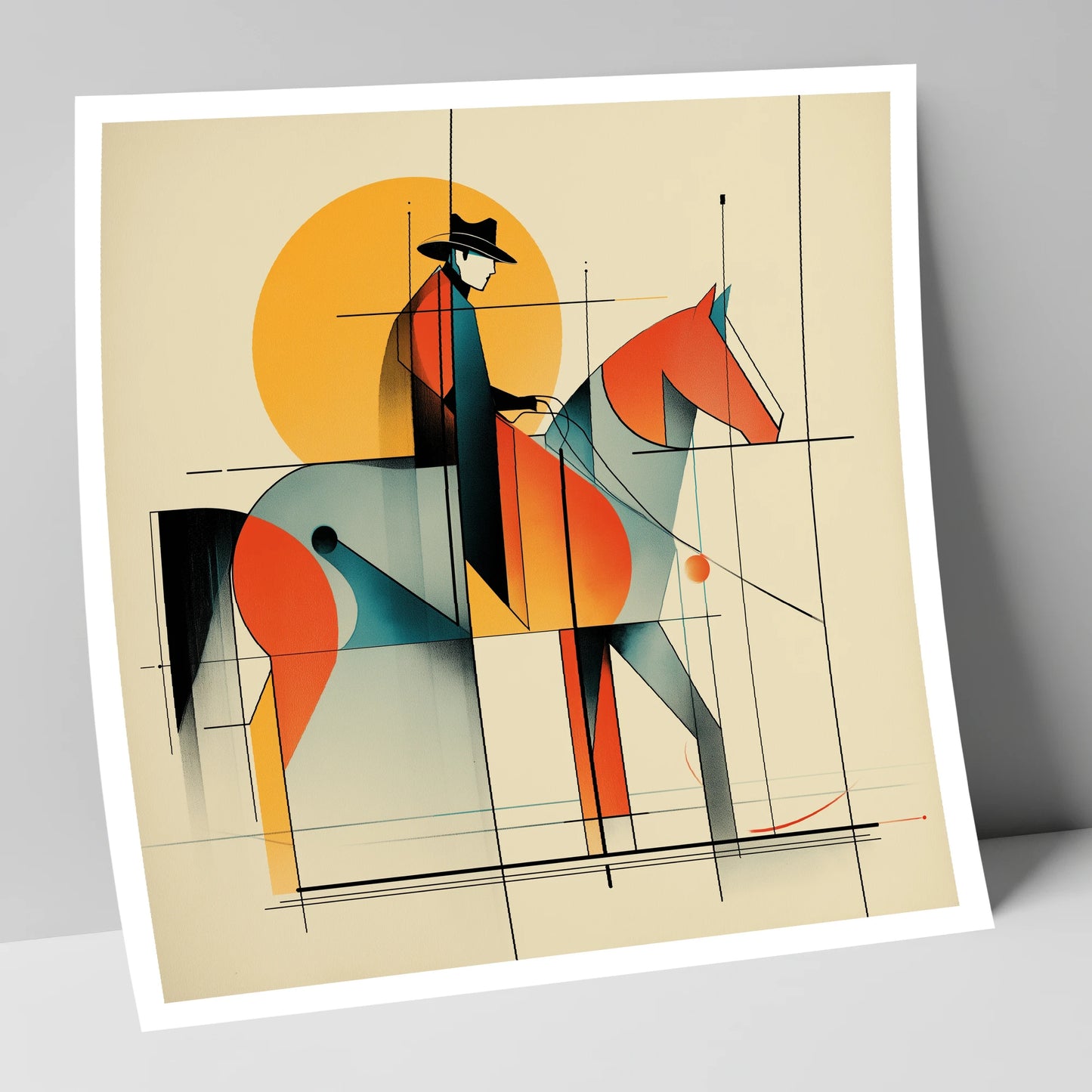 Rhythmic Western Silhouette western horse art print