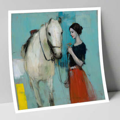 Silent Understanding horse & rider art print