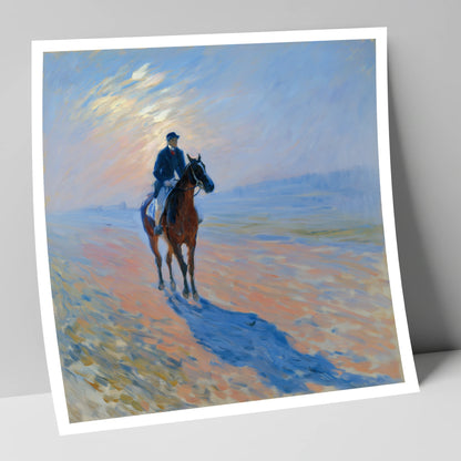 Luminous Morning Gallops racing horse art print