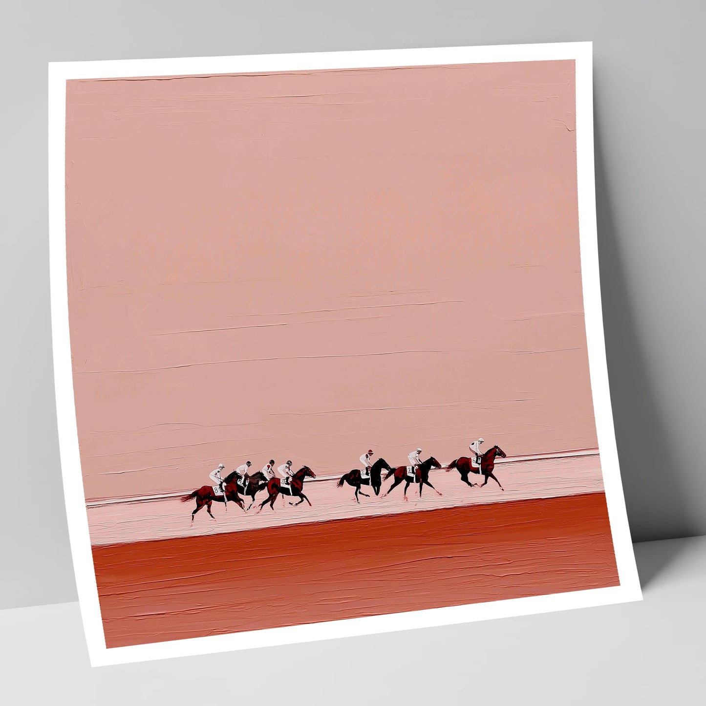 Dusty Rose Gallop racing horse art print