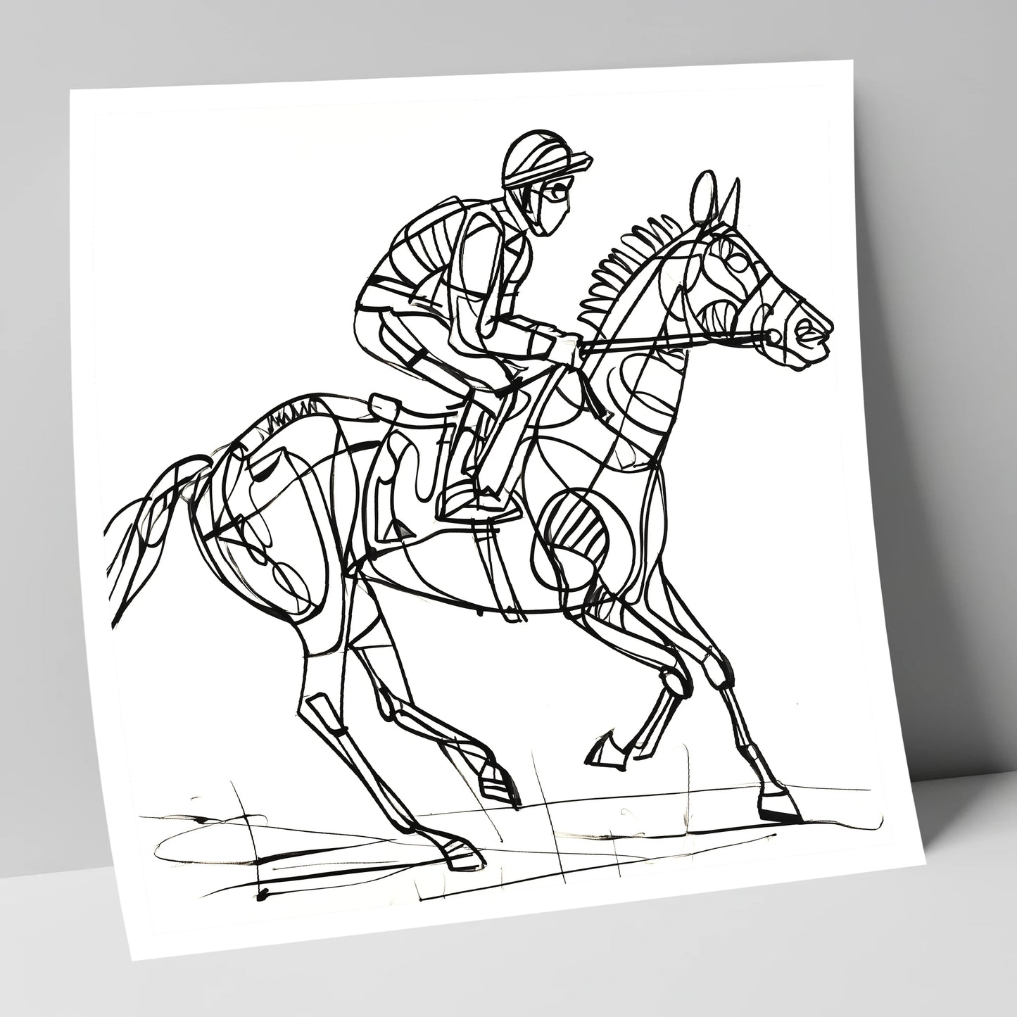 Geometry of Speed racing horse art print