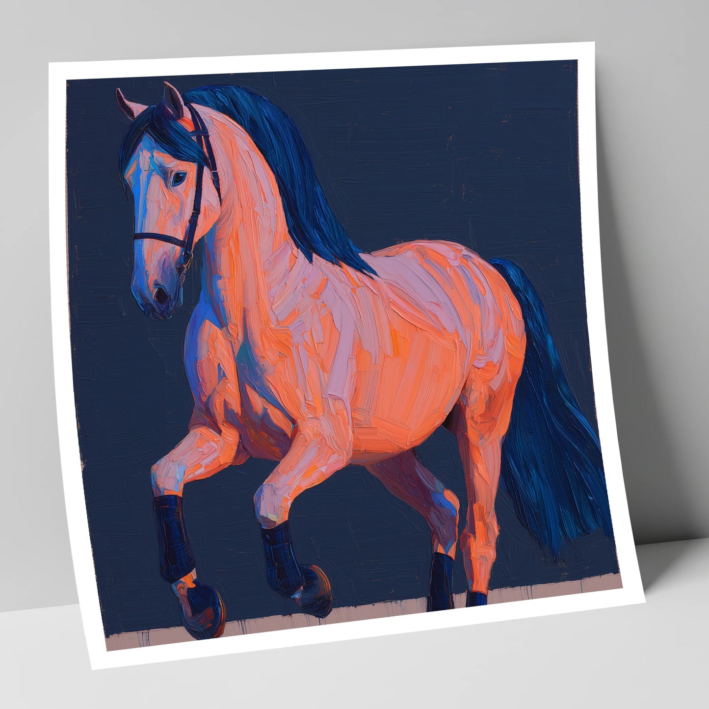 Vibrant Dressage Equine horse breed art print