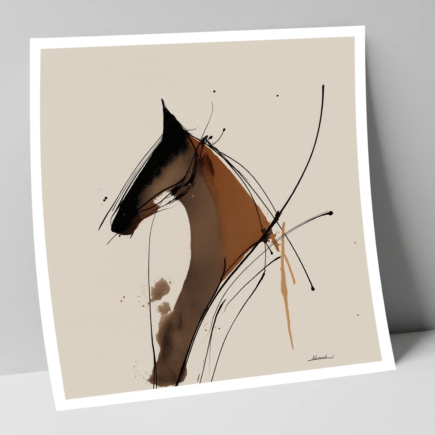Abstract Equine Spirit horse portrait art print