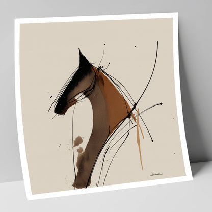 Abstract Equine Spirit horse portrait art print