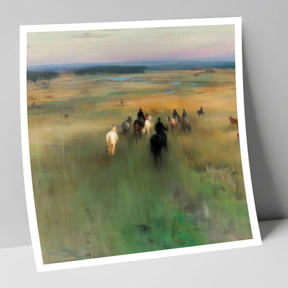 Riding Out horse landscape art print