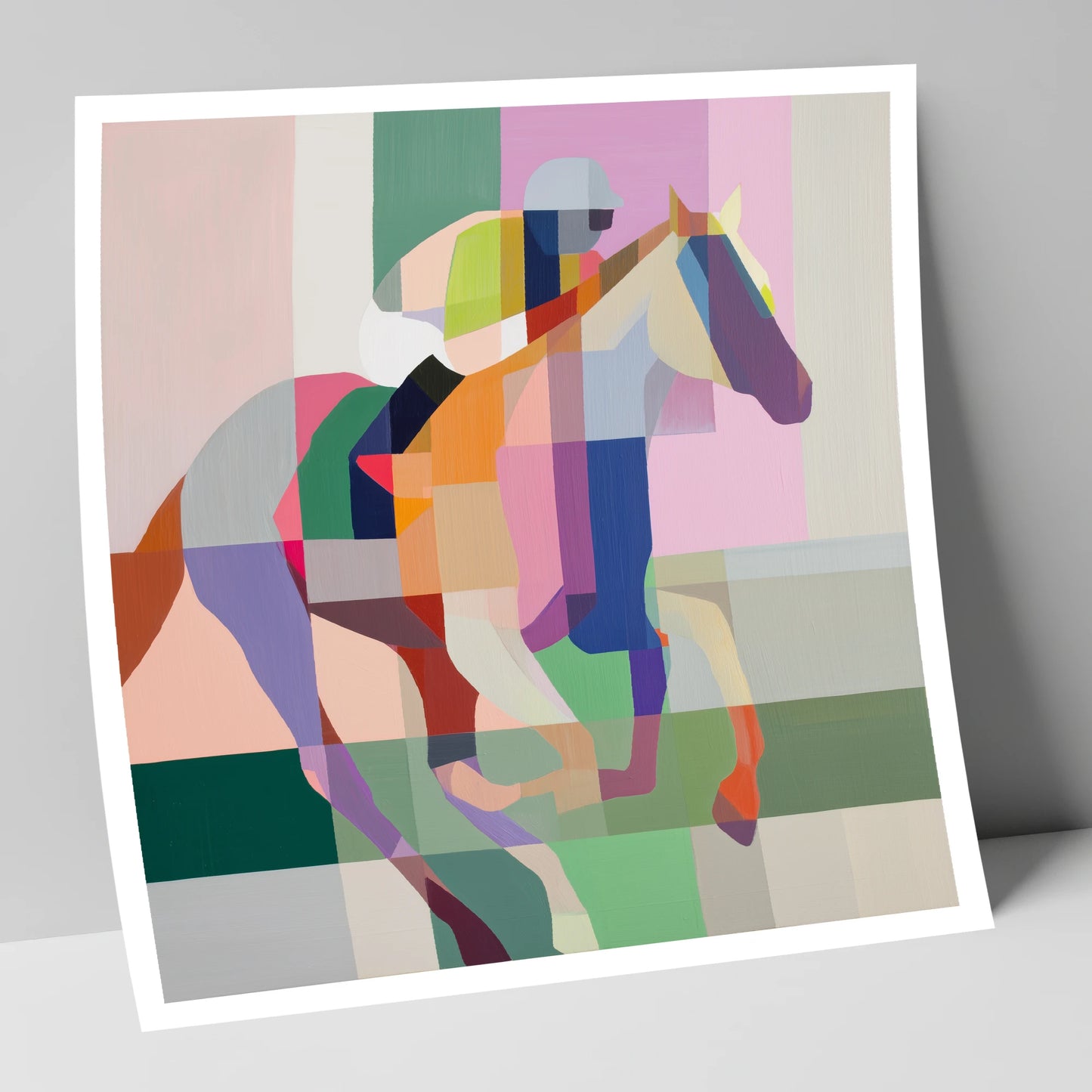 The Prismatic Gallop racing horse art print