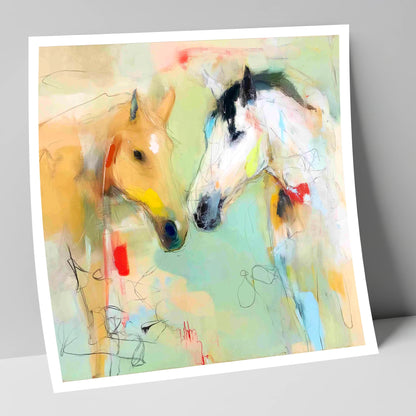 Whispered Secrets horse portrait art print