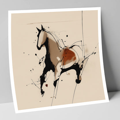 Dynamic Equine Form horse portrait art print