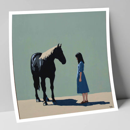 Quiet Understanding horse & rider art print