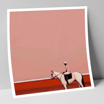 Dusty Rose Paddock racing horse art print