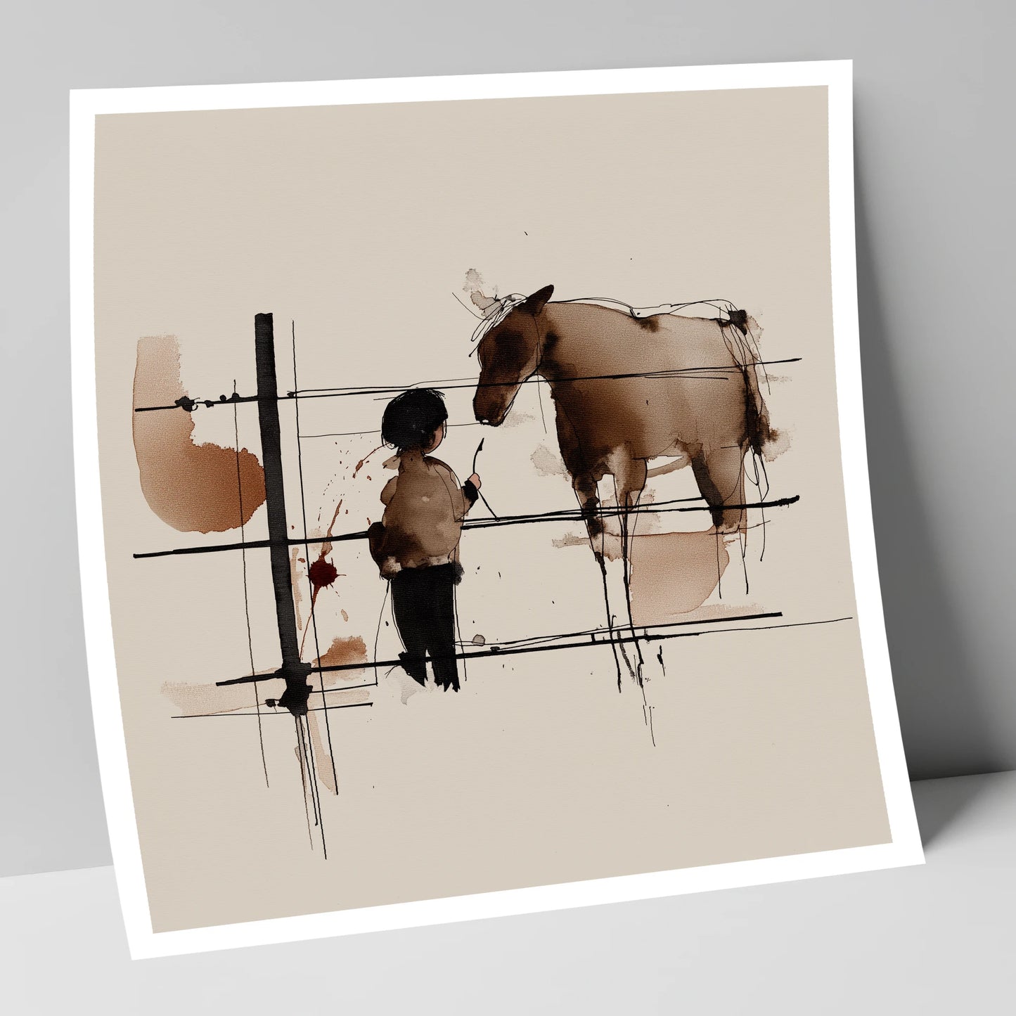 A Quiet Connection horse & rider art print
