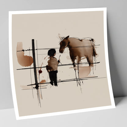 A Quiet Connection horse & rider art print
