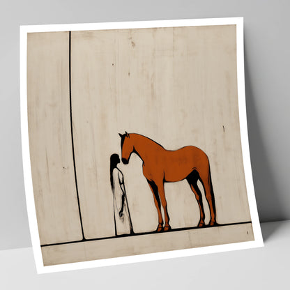 Shared Silence horse & rider art print