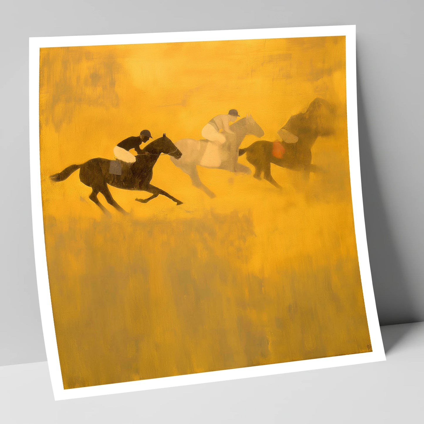 Golden Dust Runners racing horse art print