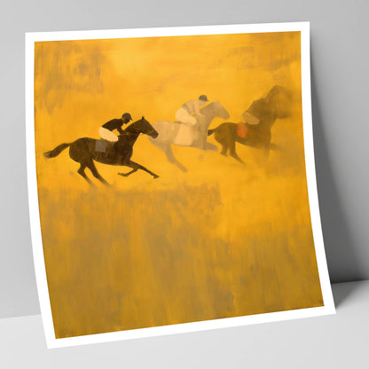 Golden Dust Runners racing horse art print