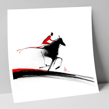 Crimson Pursuit racing horse art print