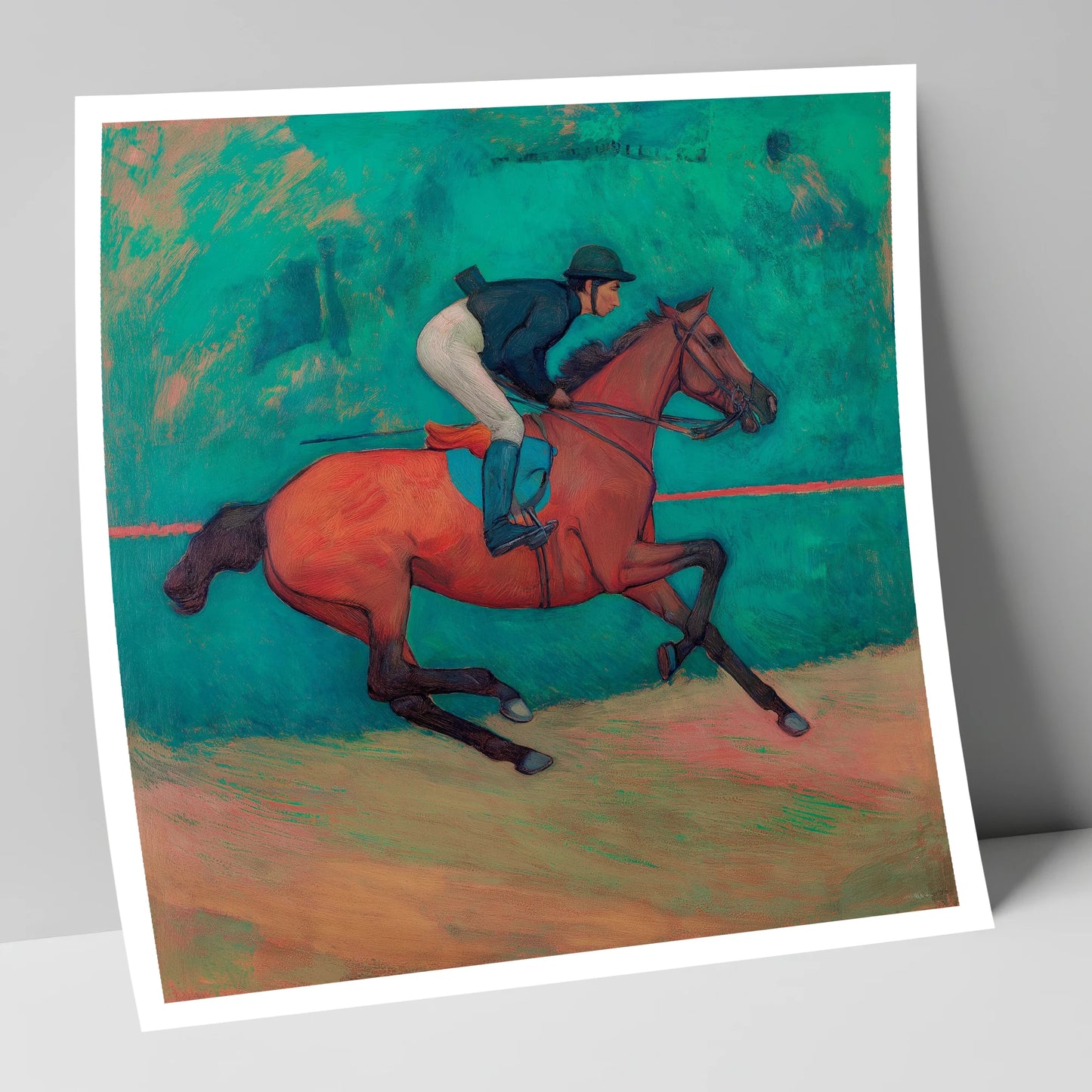 Rhythm in Emerald racing horse art print