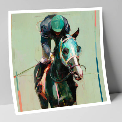 Blinkered Focus racing horse art print