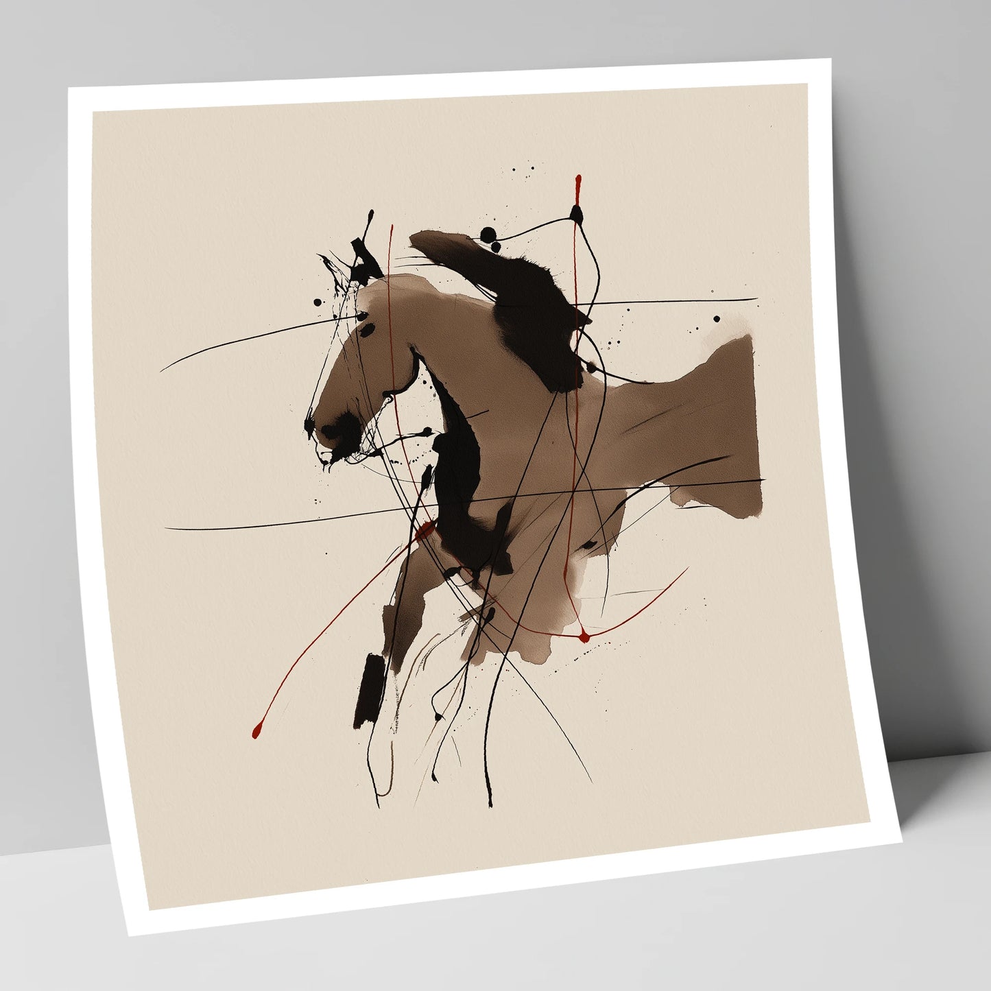 Dynamic Sepia Portrait horse portrait art print