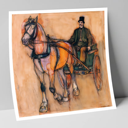 Gentleman of the Reins working horse art print