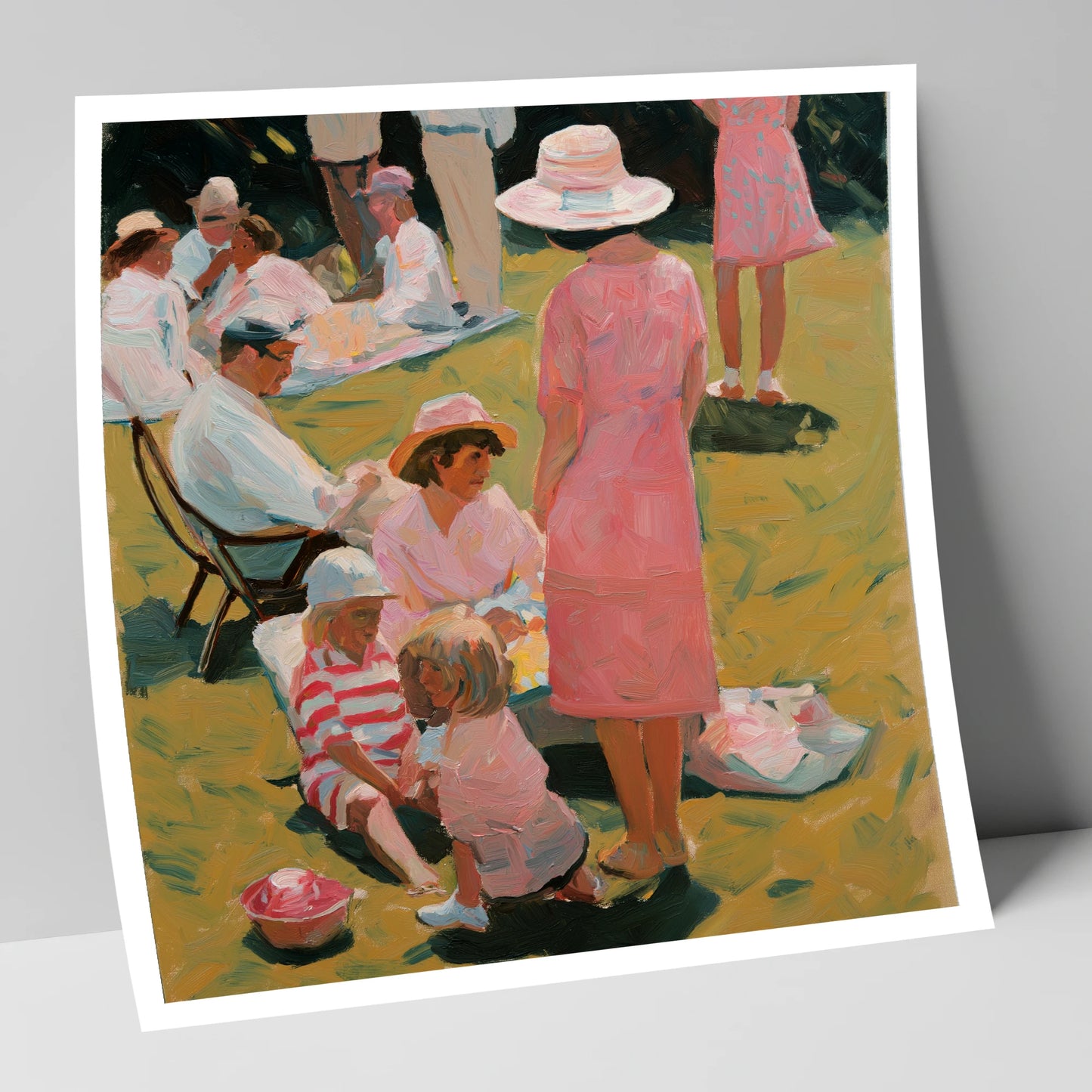 Summer Race Enclosure racing horse art print
