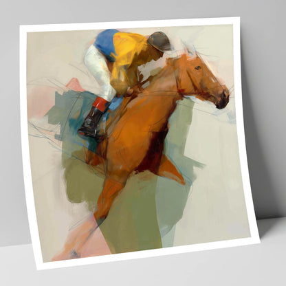 The Front Runner racing horse art print