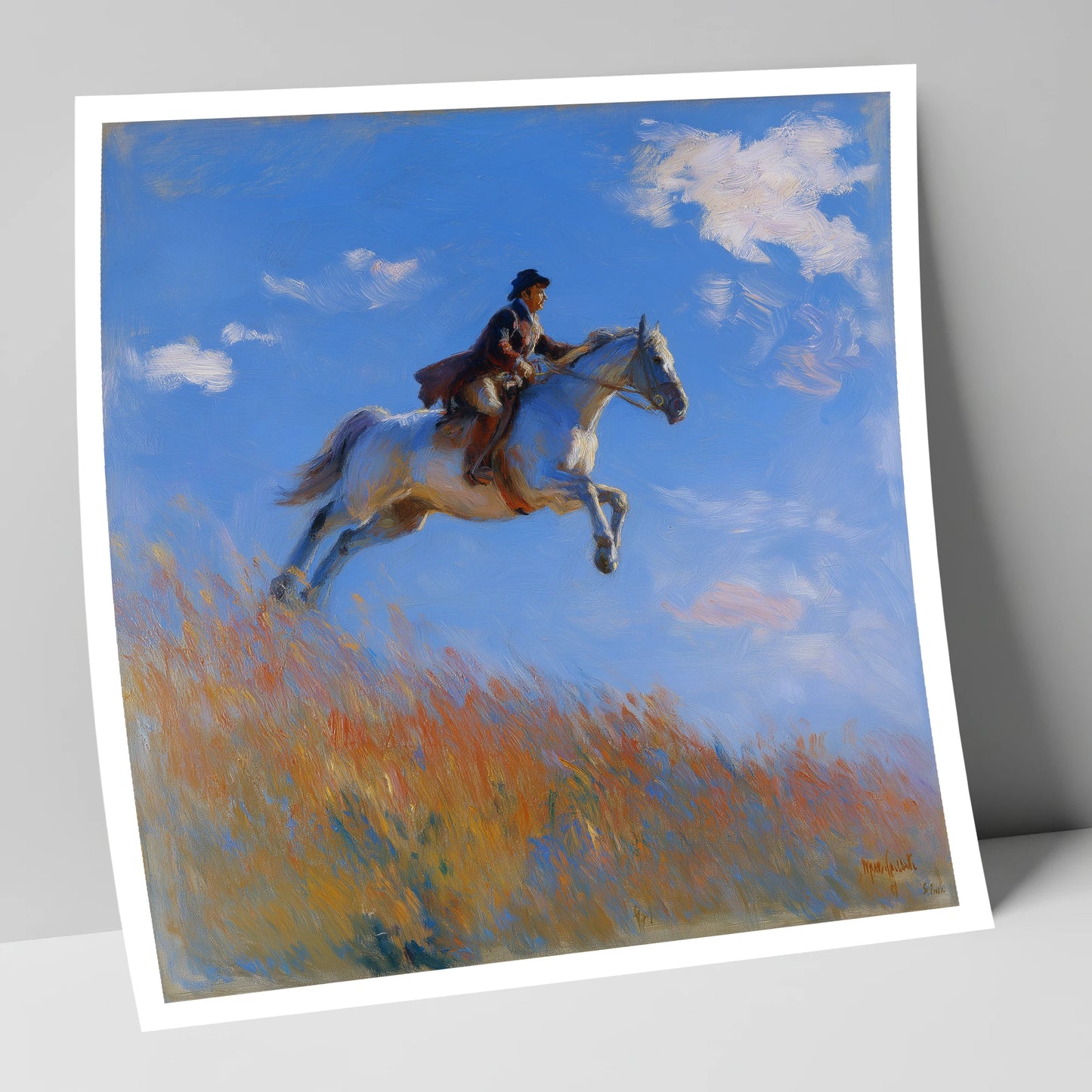Clearing the Crest show jumping horse art print